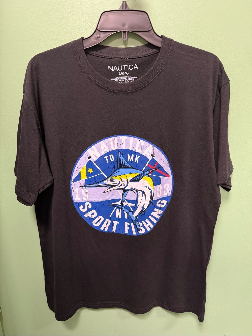 Men’s Bundle of 4 Nautica Black Sport Fishing Graphic Tees